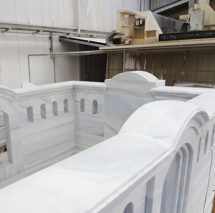 TC Marmi SRLS - Stone Decor Europe S.L   - realised marble project Blanco Macael